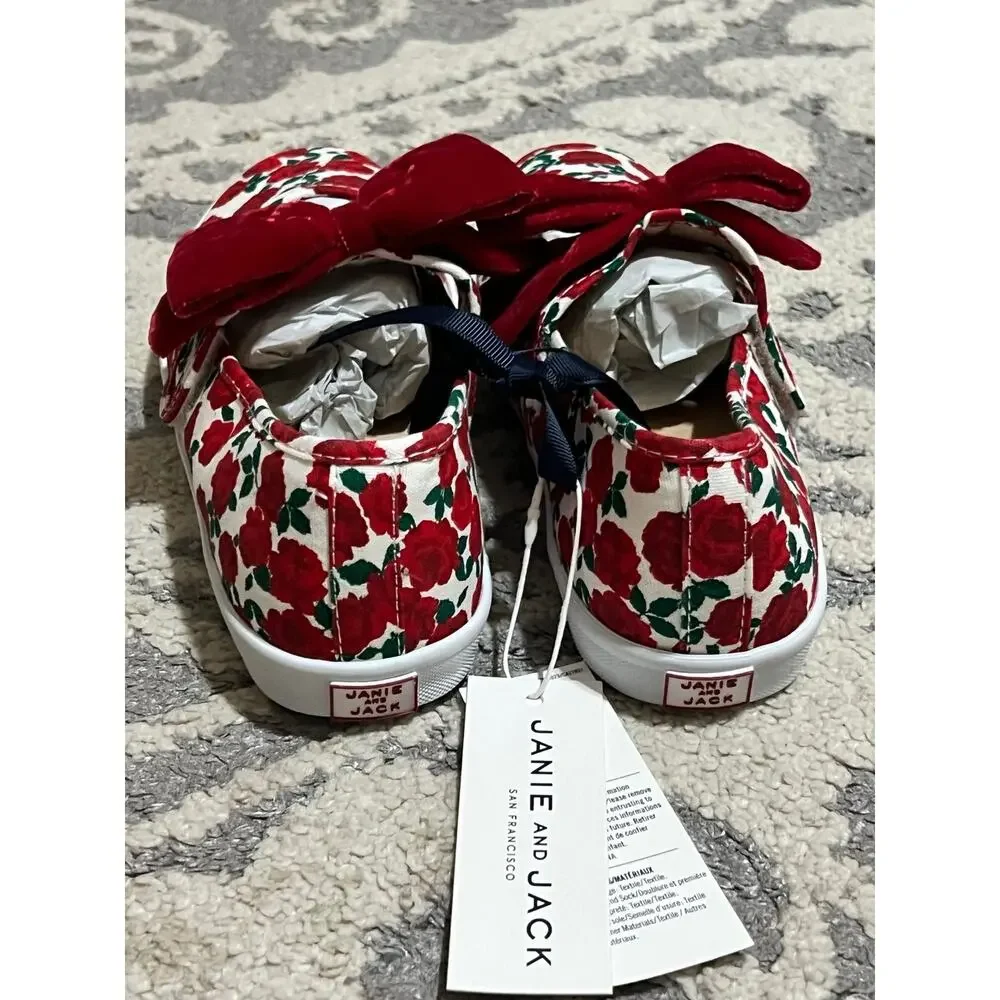 NWT❤️Janie and Jack Girls Floral shoes sz3
